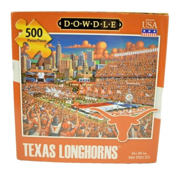 Dowdle Puzzles UT Texas Longhorns Memorial Stadium 500 Piece Jigsaw Puzzle New - Picture 2 of 6